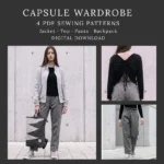 4-in-1 Capsule Wardrobe Sewing Pattern Bundle | PDF Patterns (Jacket, Top, Pants, Backpack)